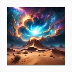 Sandstorm In The Desert Canvas Print