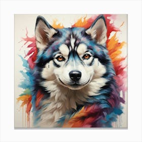 Husky Painting 1 Canvas Print