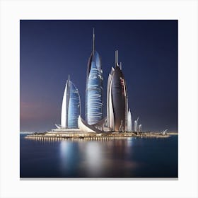 Leonardo Diffusion Xl Qatar Doha Stands Proudly Atop A Illum 0 Canvas Print