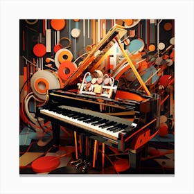 Abstract Piano Canvas Print