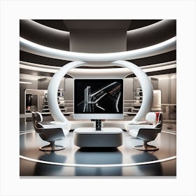 Craft A Cinematic, Futuristic Mood For An Appledesigned Product, With A Focus On Sleek Lines, Metallic Accents, And A Sense Of Sophistication 3 Canvas Print