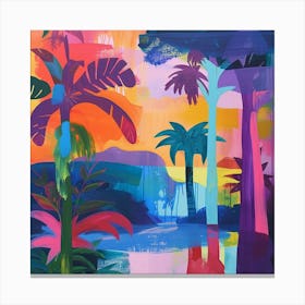 Abstract Travel Collection Honolulu Usa 1 Canvas Print