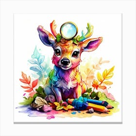 Deer Painting 4 Canvas Print