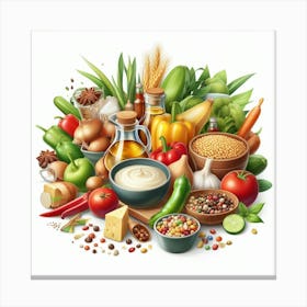 Healthy Food Canvas Print