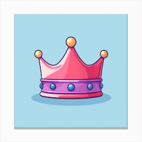 Cartoon Crown Canvas Print