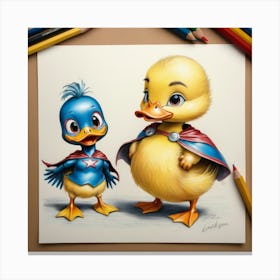 Ducky And Ducky 2 Canvas Print