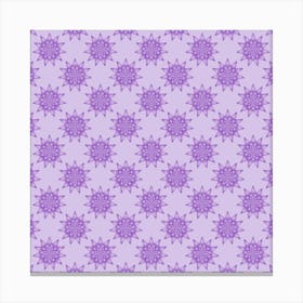 Purple Pattern Seamless Texture Mandala Canvas Print