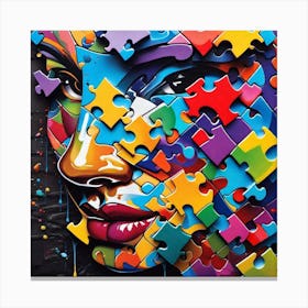 Colors in pieces  Canvas Print