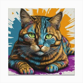 Cat Painting Canvas Print