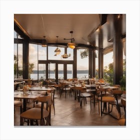 Restaurant Dining Room Canvas Print