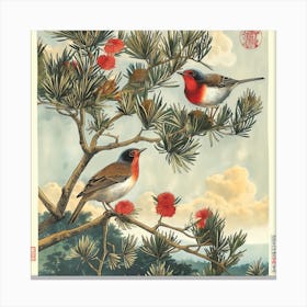 Birds. The Poem Of The Fluttering Seasons [鳥たち: 羽ばたく季節の詩] (XI) Canvas Print