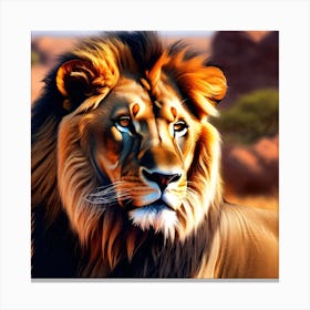 Lion Painting Canvas Print