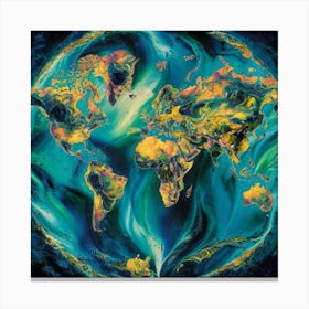 World Map 12 Canvas Print