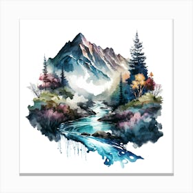 Watercolor Landscape 11 Canvas Print