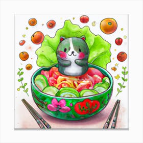 Asian Cat Canvas Print