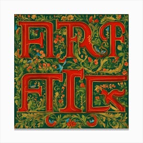 Letter F Red (1) Canvas Print