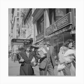 Los Angeles, California, Shoppers By Russell Lee Canvas Print