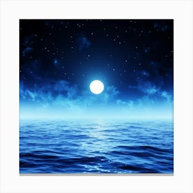 Abstract Dream Astronomy Landscape Celestial Ocean Cloud Halloween Light Moon Full Moon W (25) Canvas Print