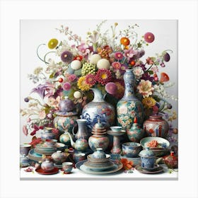 Chinese Vases Canvas Print