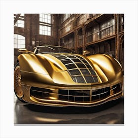 Golden Corvette 4 Canvas Print