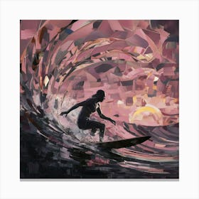 Surfer At Sunset 2 Canvas Print