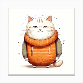 Cute Cat In Sweater 2 Canvas Print