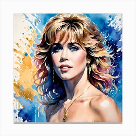 The Legendary Beautiful Jane Fonda Canvas Print