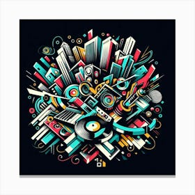 Dj City Canvas Print