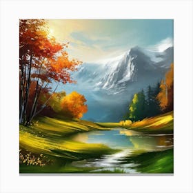 Autumn Landscape Painting 17 Canvas Print