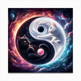 Yin Yang Cats 7 Canvas Print