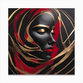 Gold And Black Canvas Print