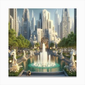 Futuristic City 14 Canvas Print