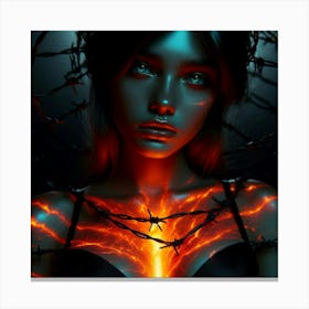 Heart on Fire Canvas Print