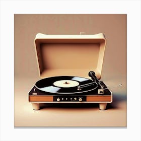 Retro Turntable - Record Player 2 Canvas Print