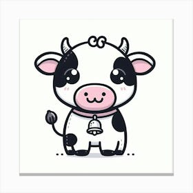 Line Art cow 3 Canvas Print