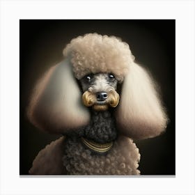 Poodle Portrait Canvas Print