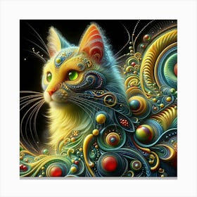 Psychedelic Cat 2 Canvas Print