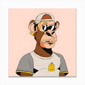 Monkey In A Hat Canvas Print