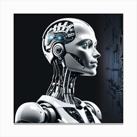 Futuristic Female Robot 9 Canvas Print