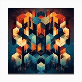 Abstract Cubes Canvas Print