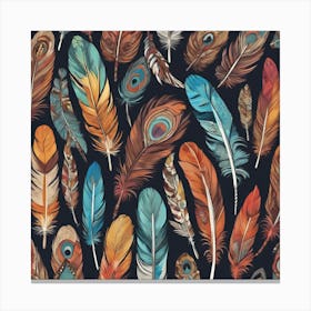 Colorful Feathers 2 Canvas Print