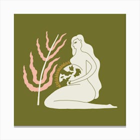 Mystic Mother Earth Pregnant Woman Canvas Print