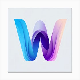 Letter W Canvas Print