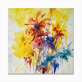 Watercolor Flowers Canvas Print