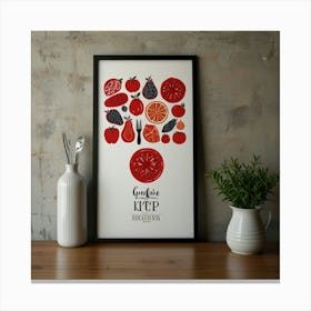 Fruit And Veg Print Canvas Print