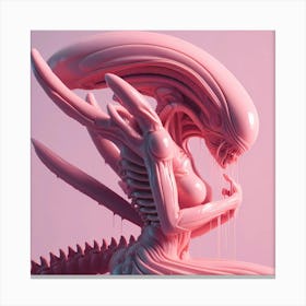 Alien Portrait Pink 17 Canvas Print