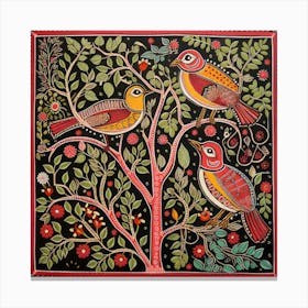 Birds In A Tree Canvas Print