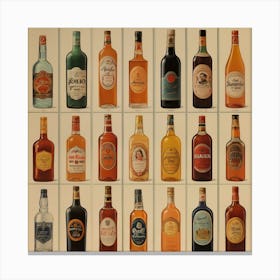 Default Vintage And Retro Alcohol Advertising Aesthetic 3 Canvas Print