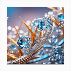 Blue Diamonds 1 Canvas Print