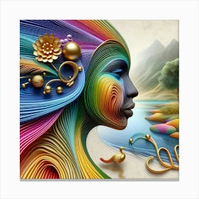 A lady's face 5 Canvas Print